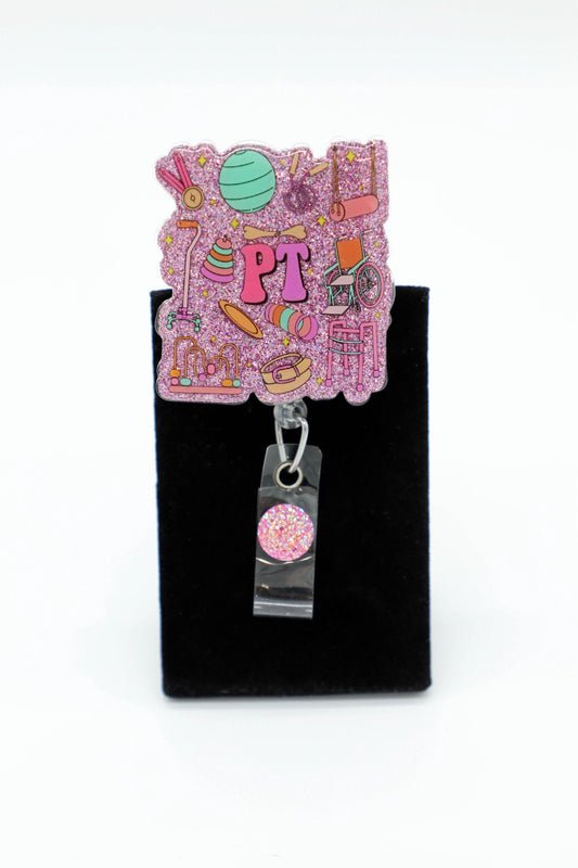 PT Badge Reel, Physical Therapist Badge Reel