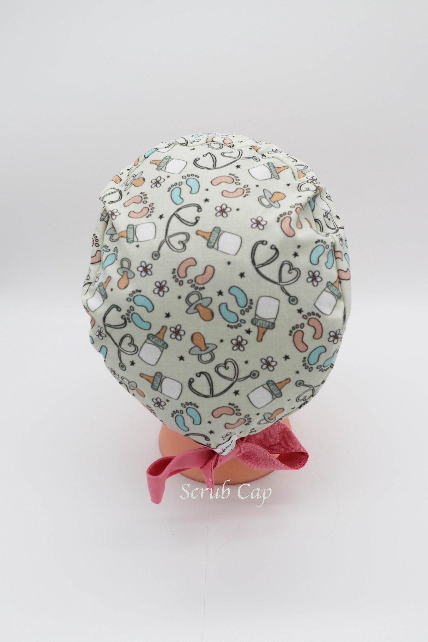 Labor and Delivery Nurse Scrub Cap, NICU Nurse Scrub Cap, Baby Feet Scrub Cap, Mother Baby Nurse