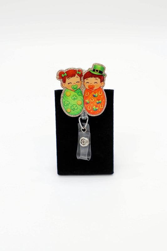 Baby St. Patrick's Day Themed Badge Reel