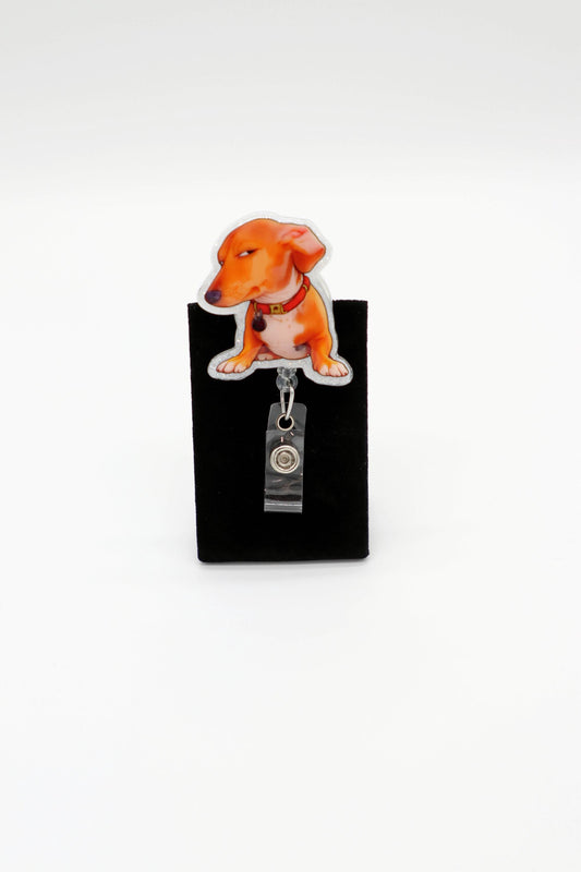 Side Eyed Dog, Funny Badge Reel, Nurse Badge Reel