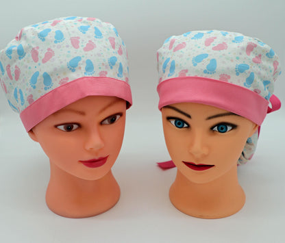 Baby Feet Scrub Cap, NICU Nurse, Labor and Delivery Nurse