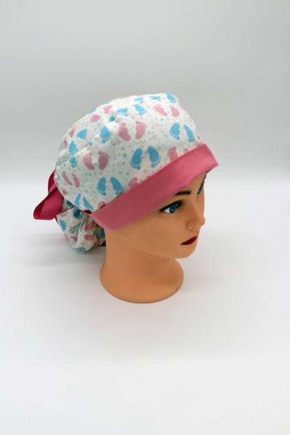 Baby Feet Scrub Cap, NICU Nurse, Labor and Delivery Nurse