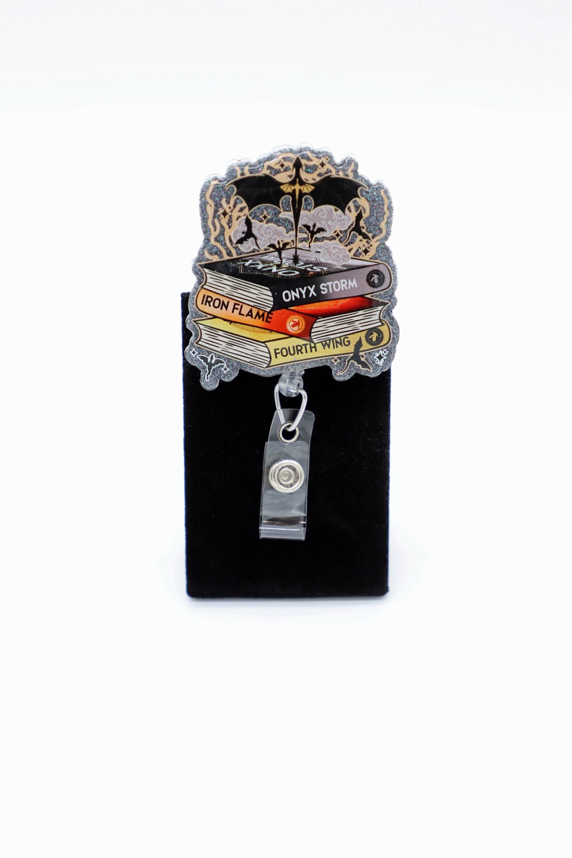 Fourth Wing Badge Reel, Book Lover Badge Reel, Iron Flame, Onyx Storm