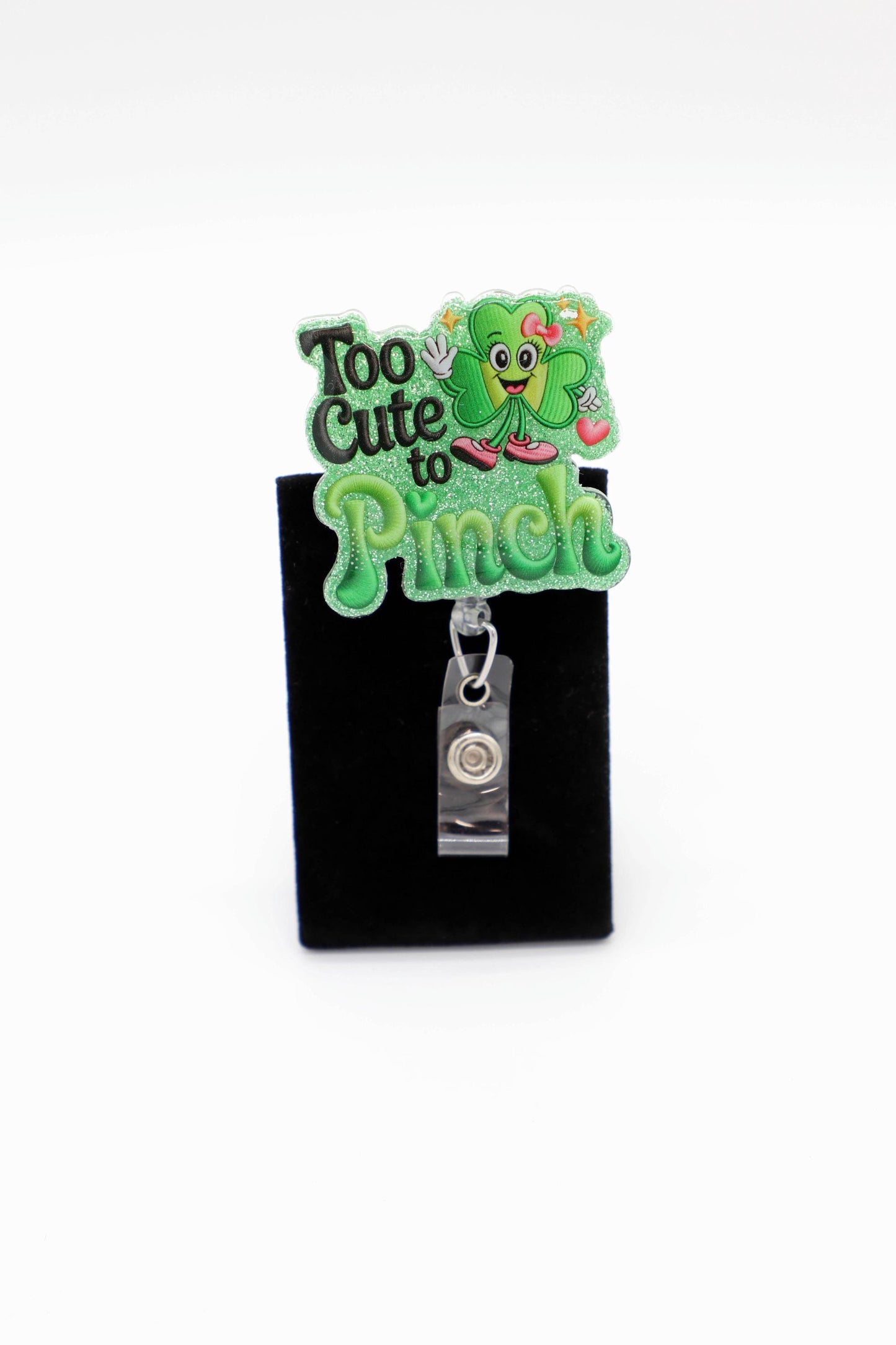 Too Cute To Pinch, St Patricks Day Themed Nurse Badge Reel