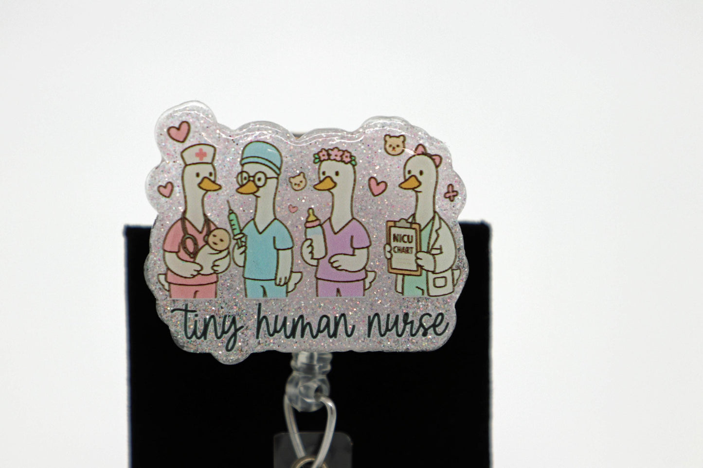 Tiny Human Nurse, NICU Nurse, Badge Reel, Mother Baby Nurse, Labor and Delivery Nurse