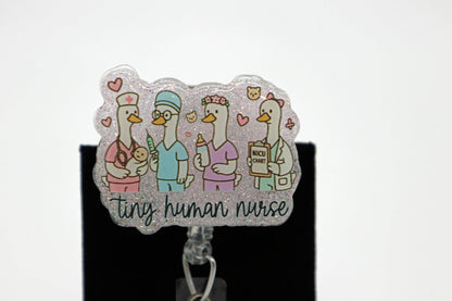 Tiny Human Nurse, NICU Nurse, Badge Reel, Mother Baby Nurse, Labor and Delivery Nurse