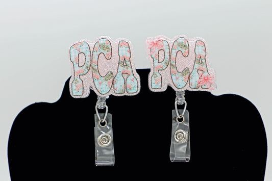 PCA Bow Badge Reel, Patient Care Assistant Badge Reel