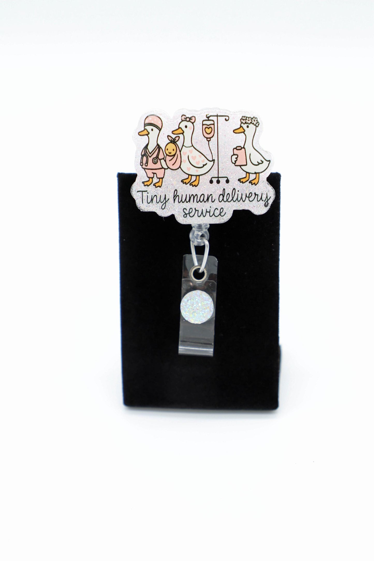 Tiny Human Deliver Service, L&D Nurse Badge Reel, Labor and Delivery Nurse