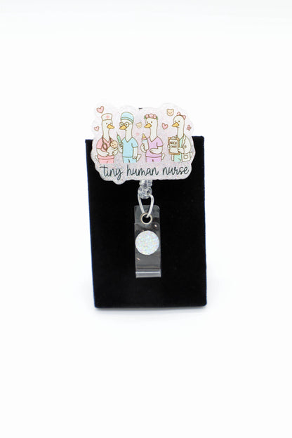 Tiny Human Nurse, NICU Nurse, Badge Reel, Mother Baby Nurse, Labor and Delivery Nurse