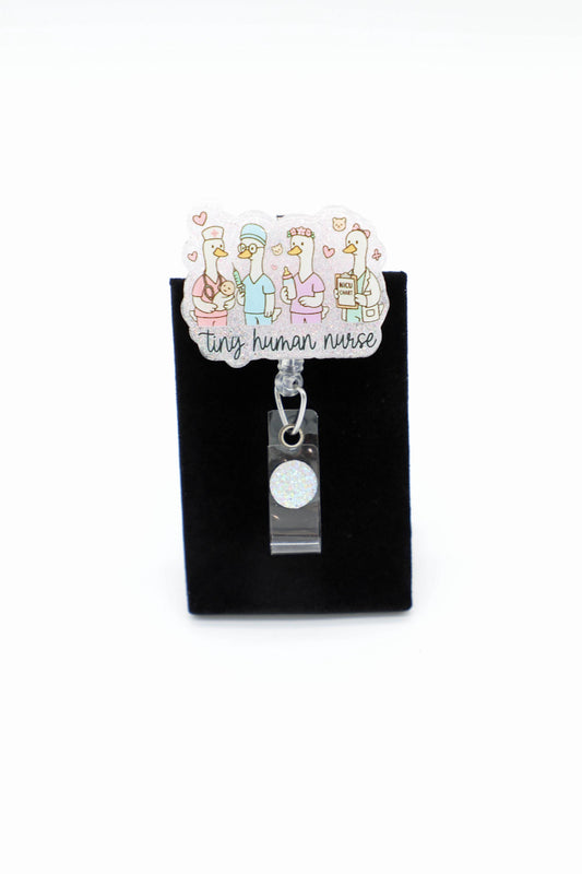 Tiny Human Nurse, NICU Nurse, Badge Reel, Mother Baby Nurse, Labor and Delivery Nurse