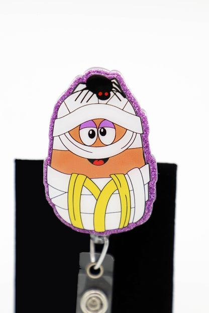 Spooky Nugget Nurse Badge Reel, Retractable ID Clip, Fun Healthcare Worker Gift
