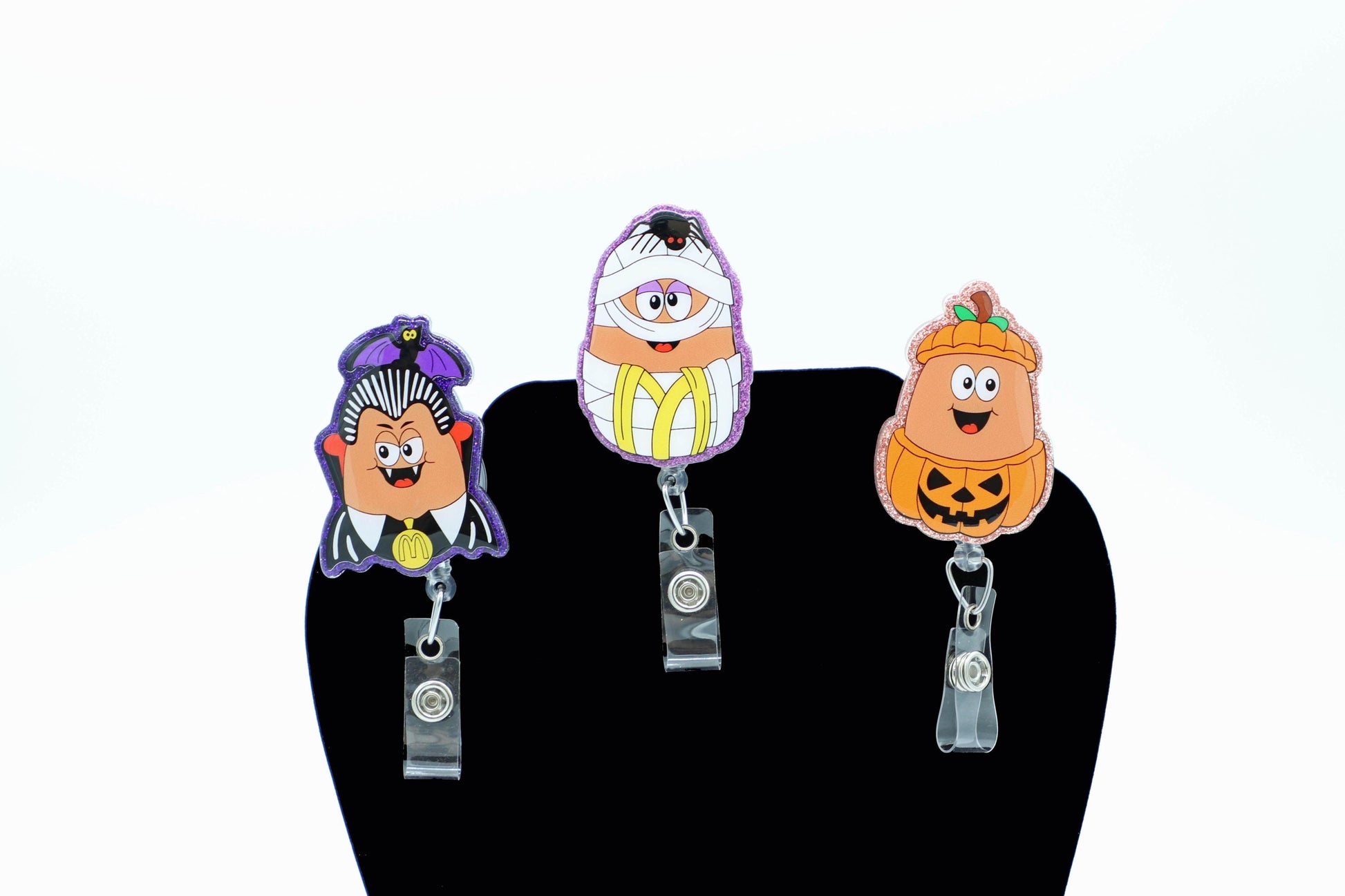 Spooky Nugget Nurse Badge Reel, Retractable ID Clip, Fun Healthcare Worker Gift