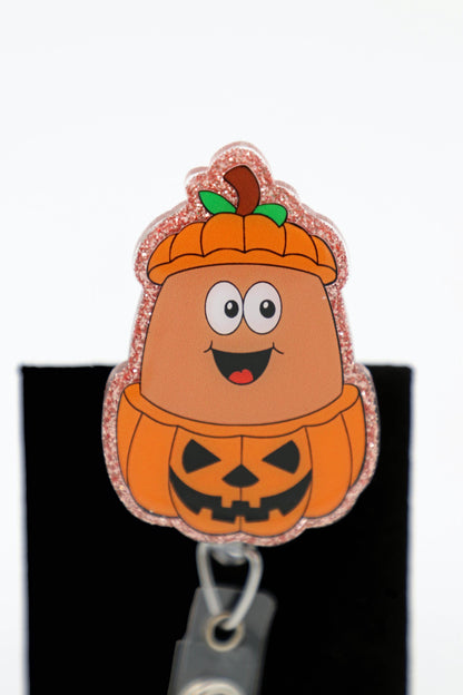 Spooky Nugget Nurse Badge Reel, Retractable ID Clip, Fun Healthcare Worker Gift