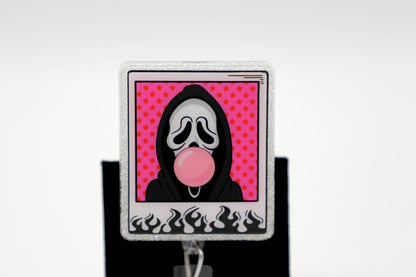 Serial Killer Halloween Badge Reel, Horror Film Lover Gift, Spooky ID Holder