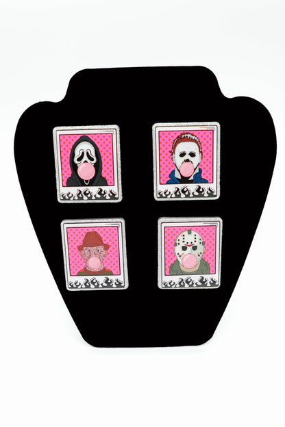 Serial Killer Halloween Badge Reel, Horror Film Lover Gift, Spooky ID Holder