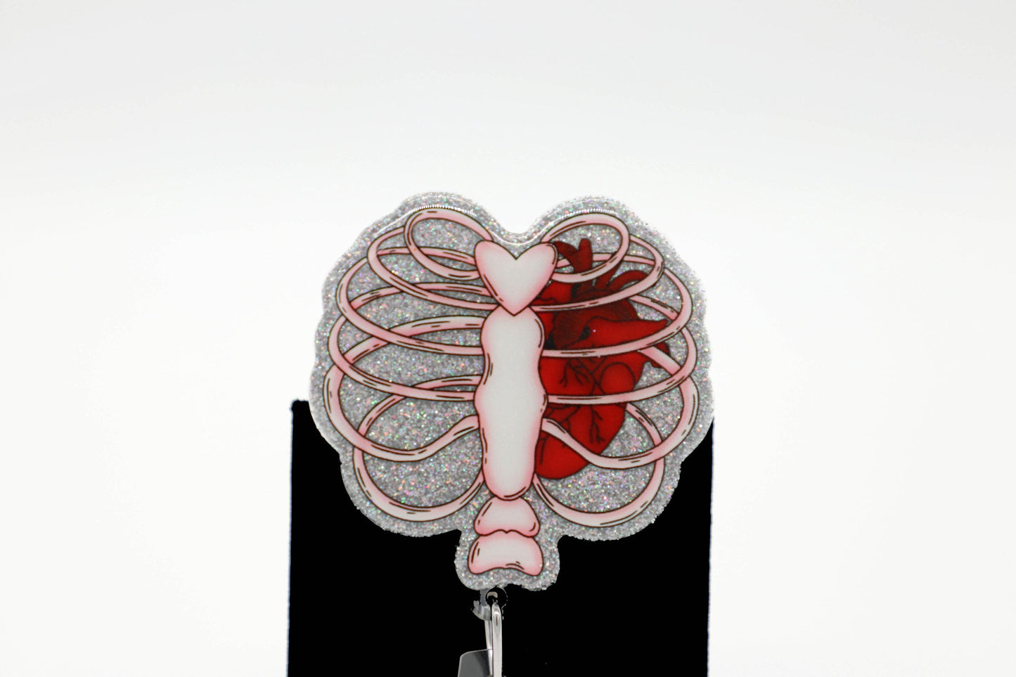 Anatomical Chest Badge Reel for RT, Critical Care, Healthcare Worker