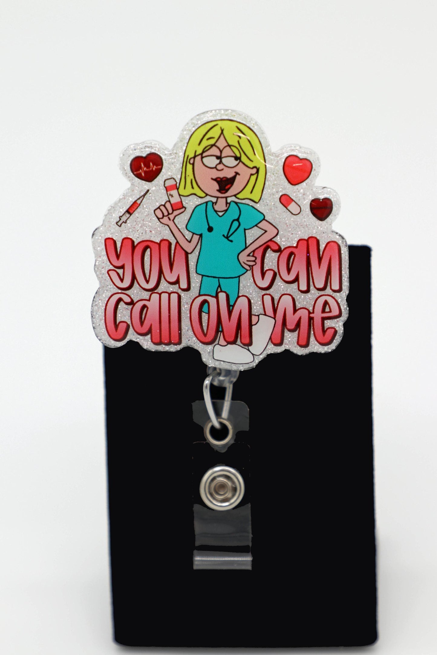 Millennial Nurse Badge Reel with Humor, Retractable Hospital ID Holder, RN Work Accessory