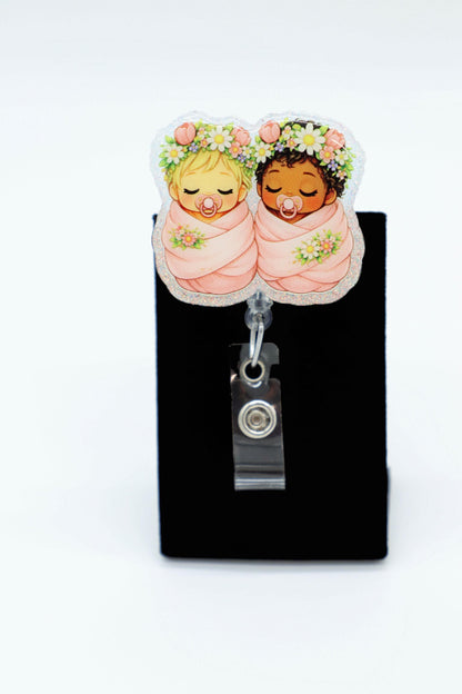 Sweet Newborn Retractable Badge Clip, Mother Baby Unit, Hospital Staff Gift