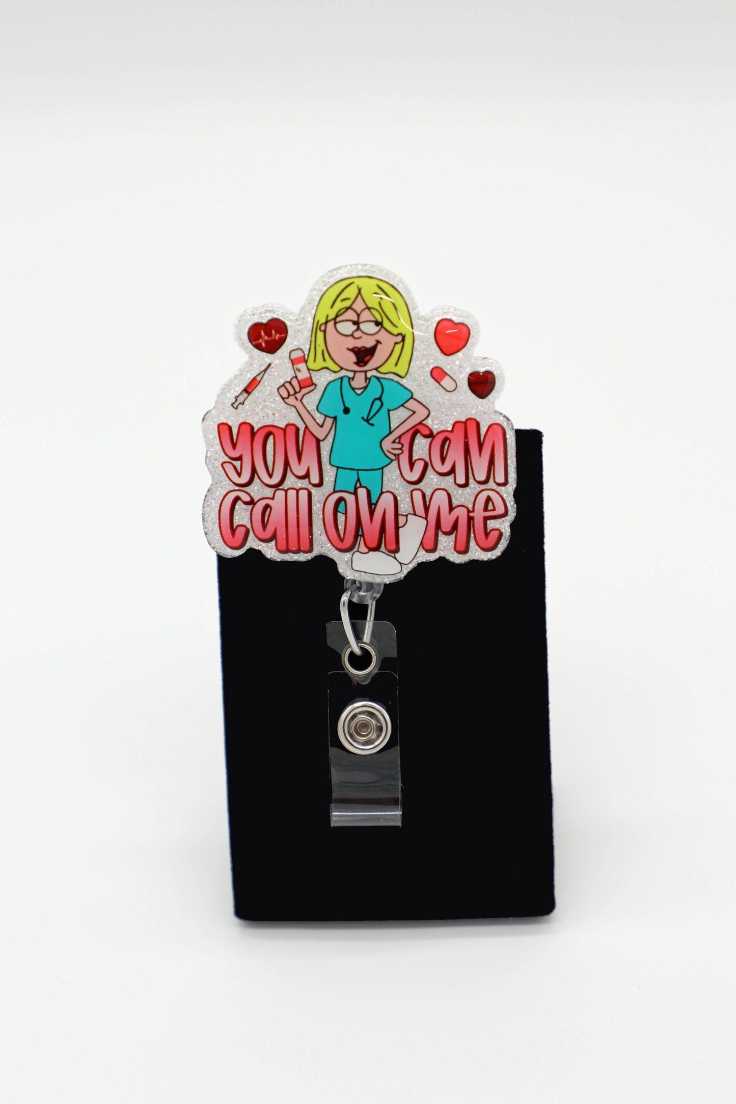 Millennial Nurse Badge Reel with Humor, Retractable Hospital ID Holder, RN Work Accessory