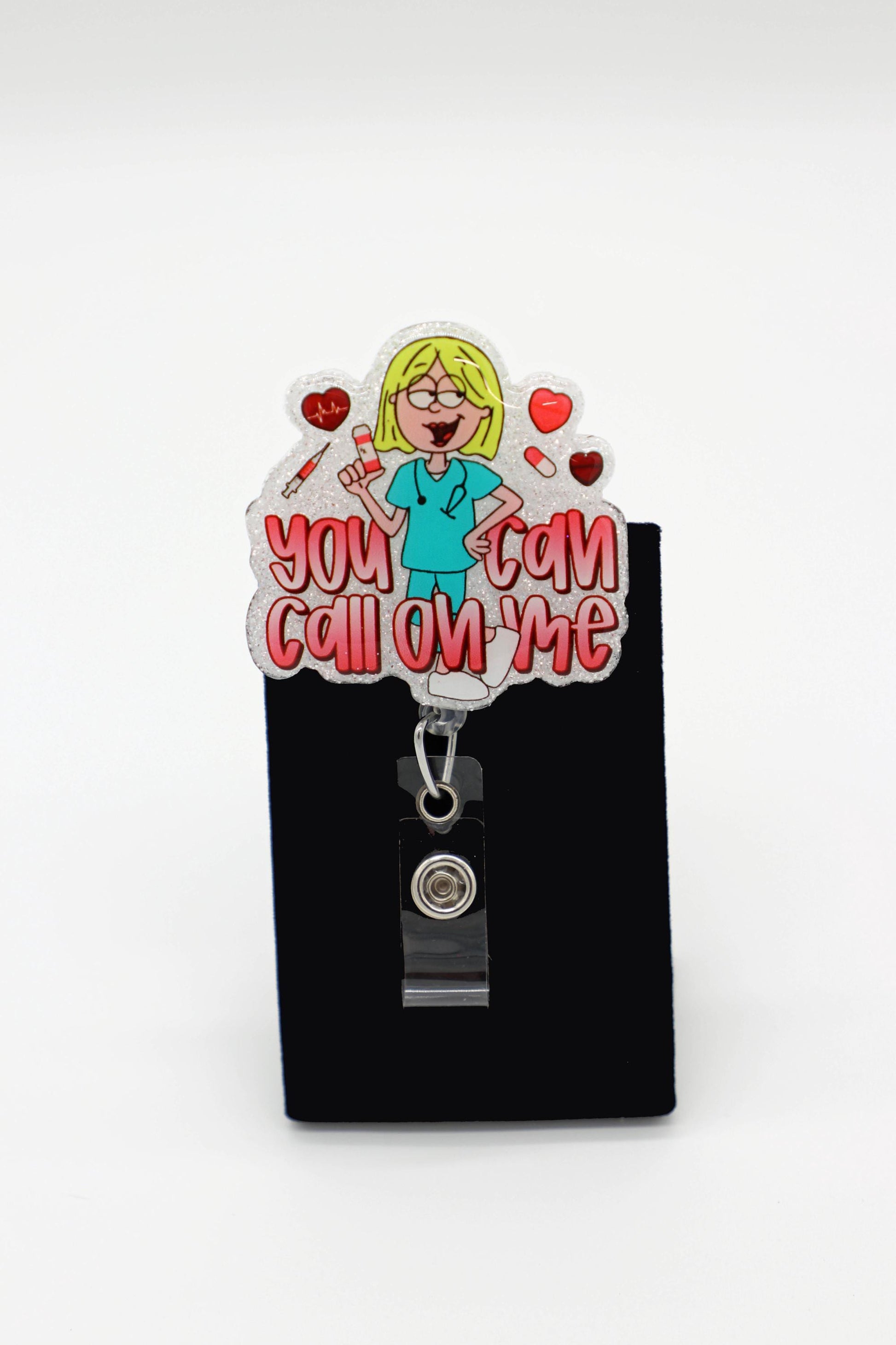 Millennial Nurse Badge Reel with Humor, Retractable Hospital ID Holder, RN Work Accessory
