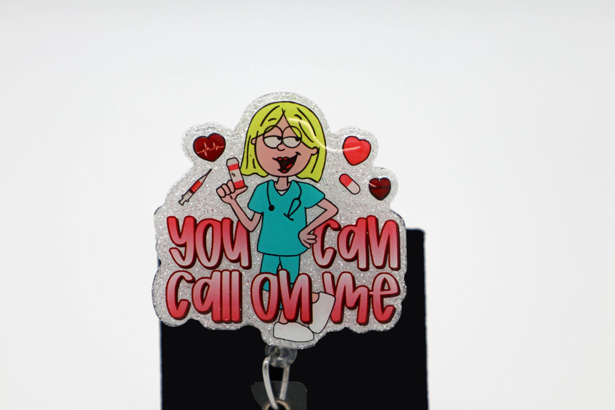 Millennial Nurse Badge Reel with Humor, Retractable Hospital ID Holder, RN Work Accessory