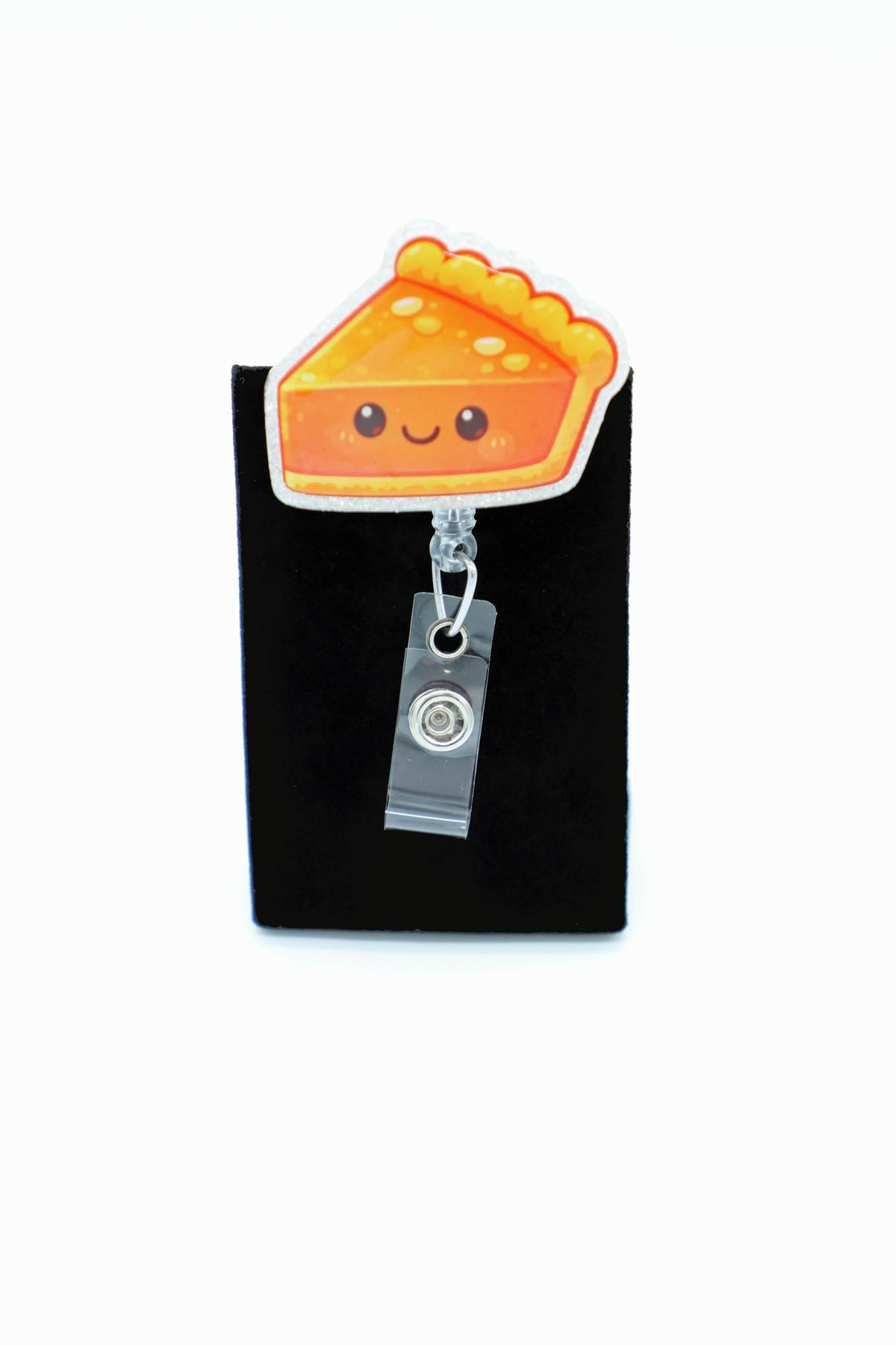 Pumpkin Pie Badge Reel for Nurses, Thanksgiving ID Holder, Healthcare Worker Accessory