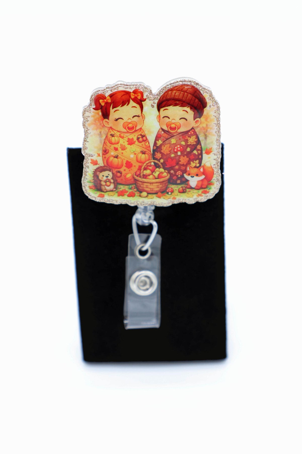 Thanksgiving Babies Badge Reel, Fall ID Holder, NICU Nurse Gift, Seasonal RN Accessory