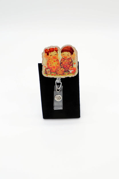 Thanksgiving Babies Badge Reel, Fall ID Holder, NICU Nurse Gift, Seasonal RN Accessory