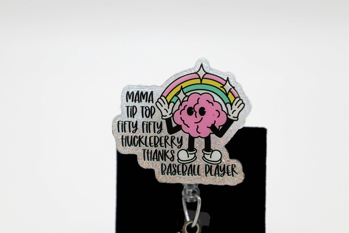Neurology Nurse Retractable ID Clip, Mama Quote, Hospital Staff Gift