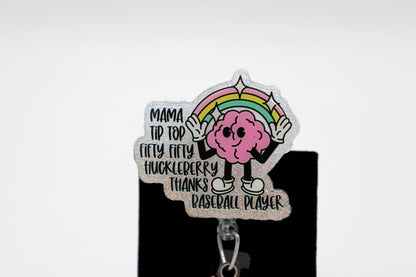 Neurology Nurse Retractable ID Clip, Mama Quote, Hospital Staff Gift