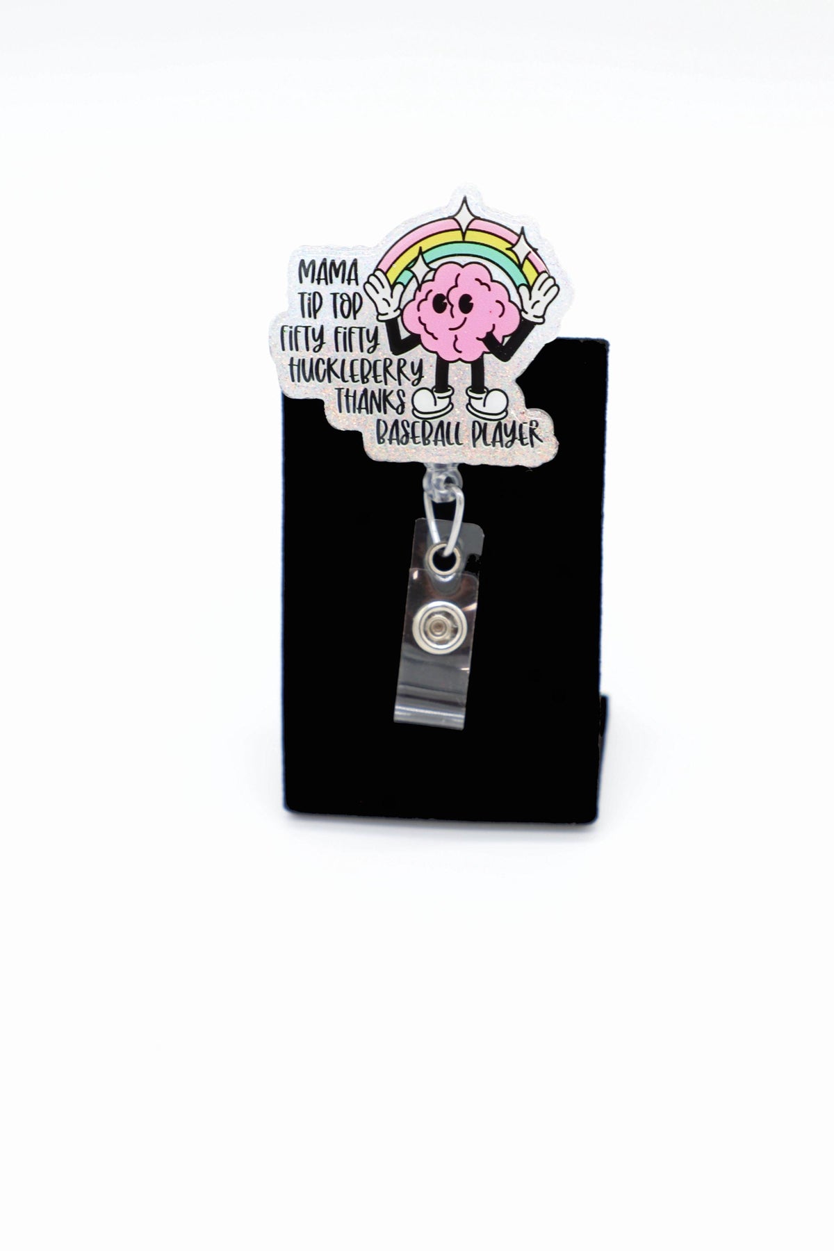 Neurology Nurse Retractable ID Clip, Mama Quote, Hospital Staff Gift