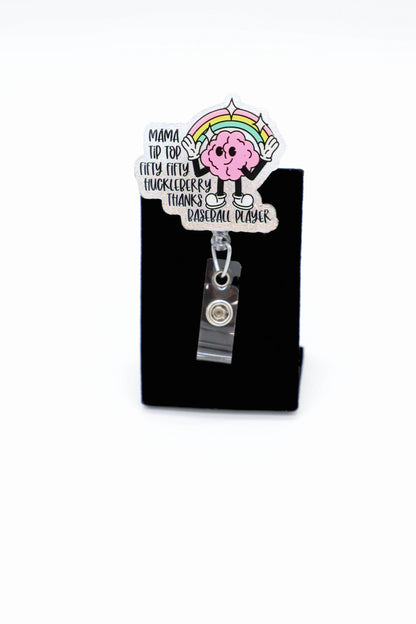 Neurology Nurse Retractable ID Clip, Mama Quote, Hospital Staff Gift