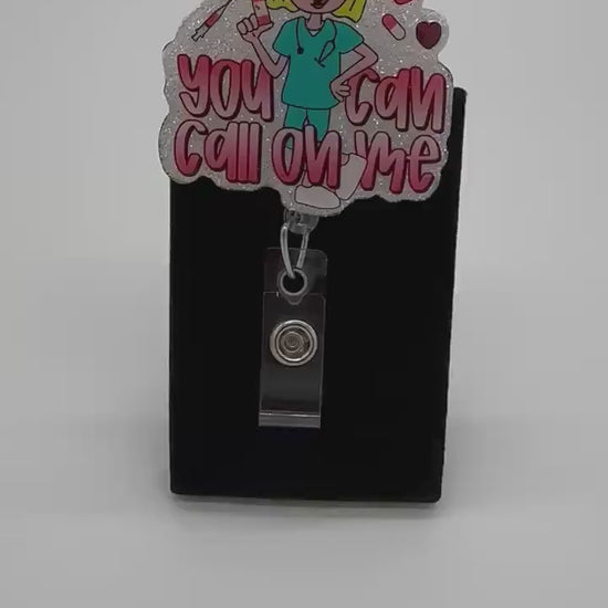 Millennial Nurse Badge Reel with Humor, Retractable Hospital ID Holder, RN Work Accessory