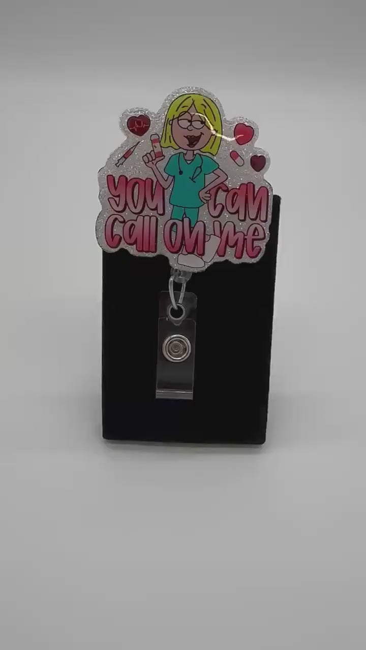 Millennial Nurse Badge Reel with Humor, Retractable Hospital ID Holder, RN Work Accessory