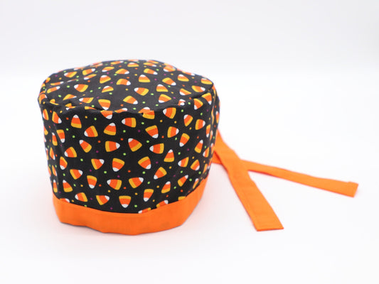 Halloween Candy Corn Nurse Scrub Cap