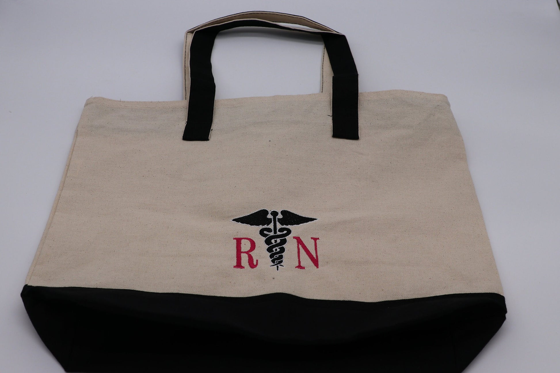 Canvas Embroidered Nursing Bag