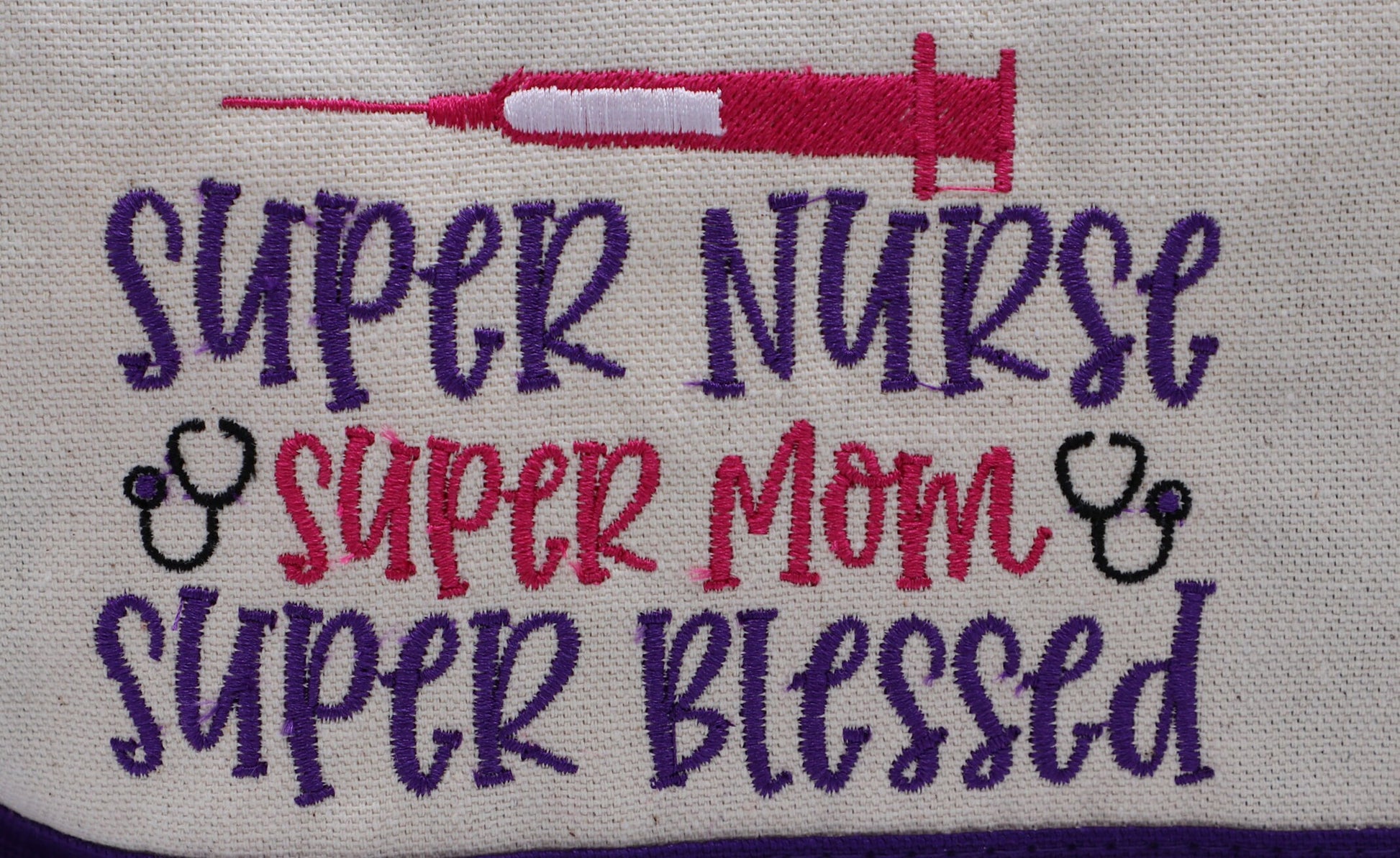 Canvas Embroidered Nursing Bag