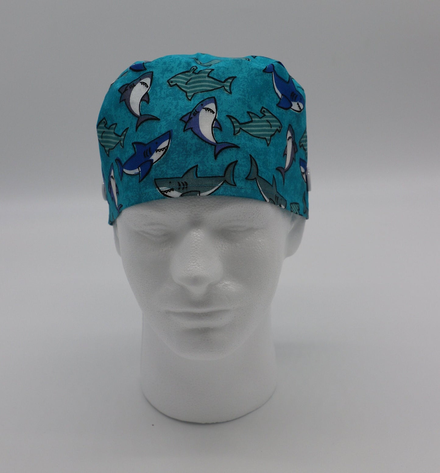 Men's Scrub Cap, Unisex Scrub Cap, Men's Tie Back Scrub Cap, Shark Scrub Cap, Medical Surgical Scrub Cap, Nurse Scrub Cap, Men's Skull Cap