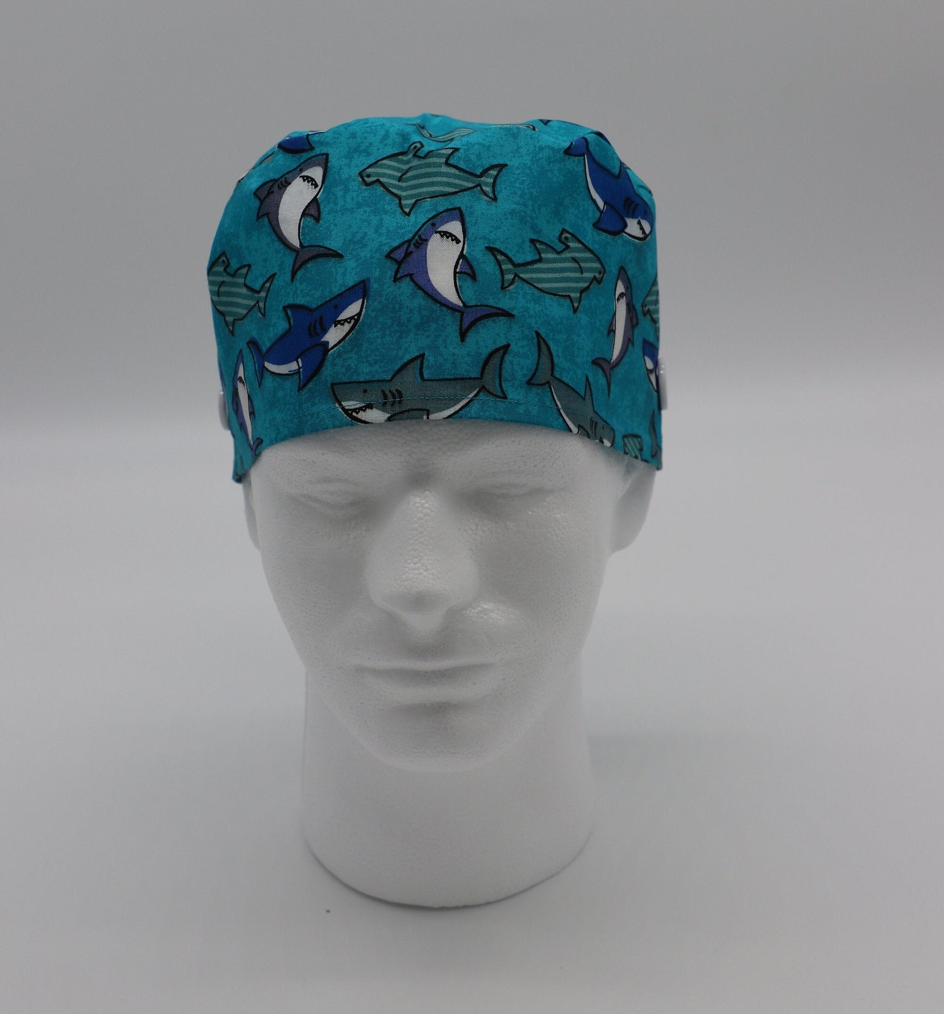 Men's Scrub Cap, Unisex Scrub Cap, Men's Tie Back Scrub Cap, Shark Scrub Cap, Medical Surgical Scrub Cap, Nurse Scrub Cap, Men's Skull Cap