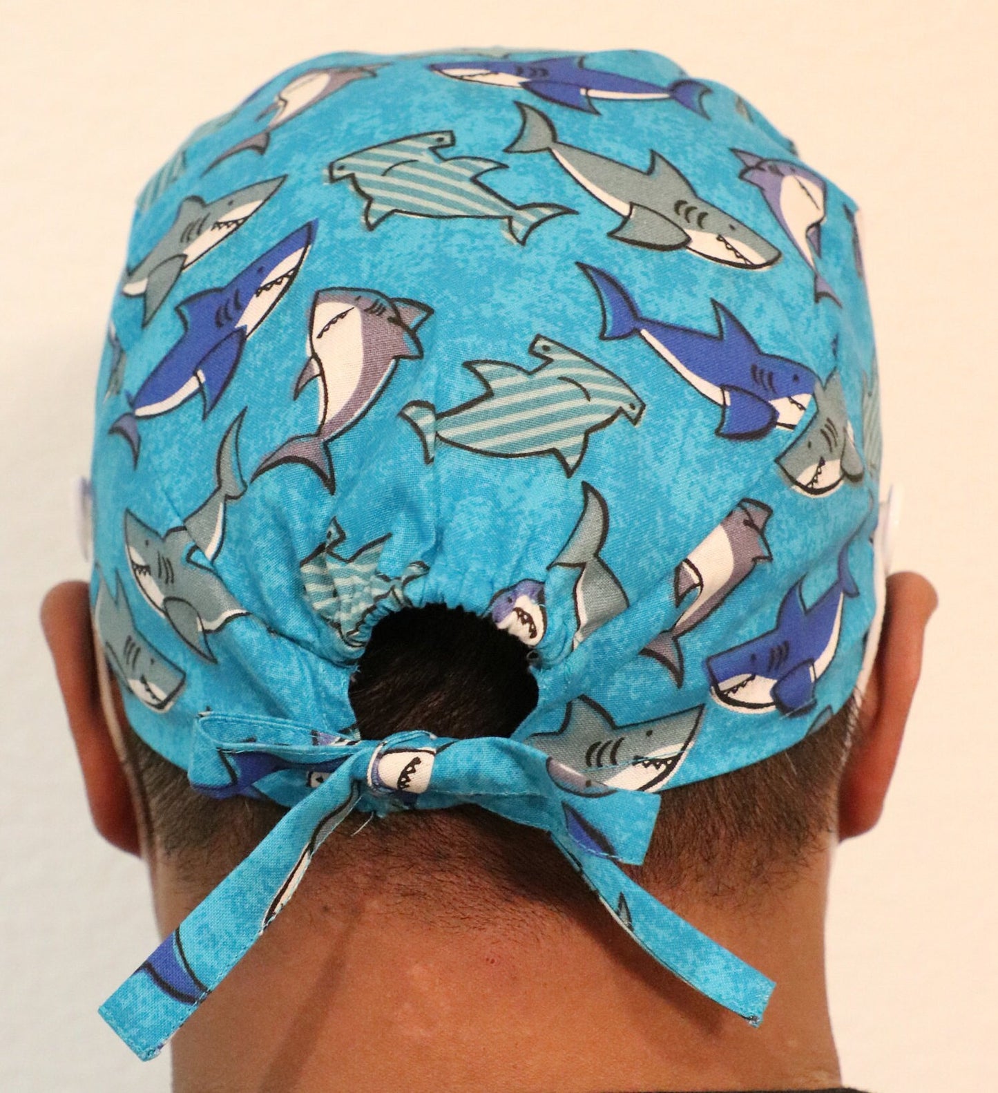 Men's Scrub Cap, Unisex Scrub Cap, Men's Tie Back Scrub Cap, Shark Scrub Cap, Medical Surgical Scrub Cap, Nurse Scrub Cap, Men's Skull Cap