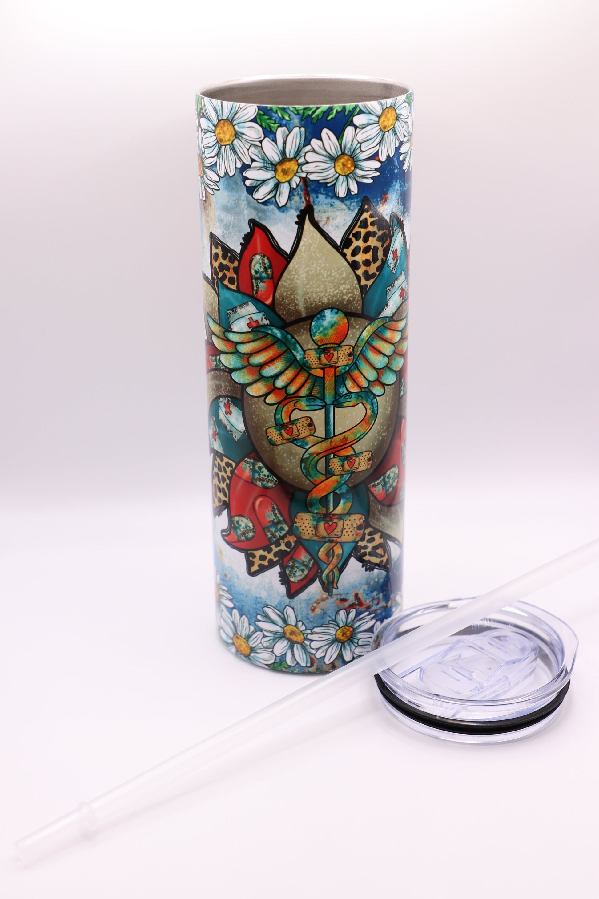 Nurse Tumbler, 20oz Tumbler, Sublimation Tumbler, Nurse Gift, Nurse Graduation Gift, RN Tumbler, Sunflower Tumbler, Nursing Student Tumbler